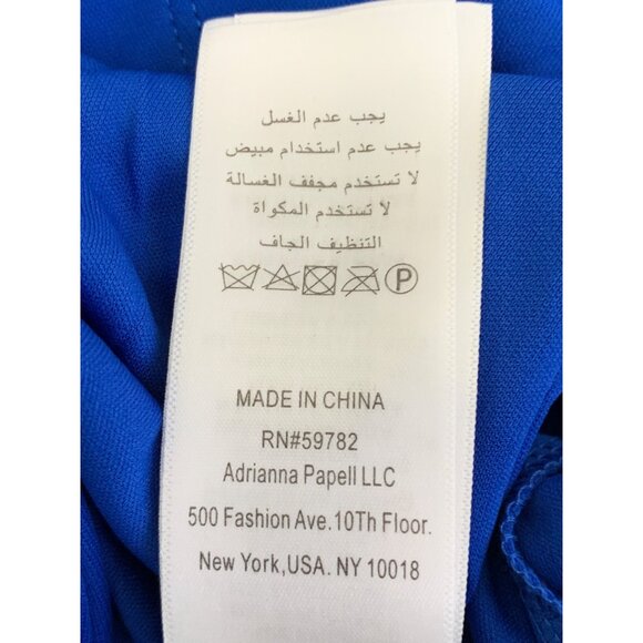 Adrianna Papell Blue Knit Crepe Ruffled Sheath Dress Size 18W NWT - Picture 12 of 13